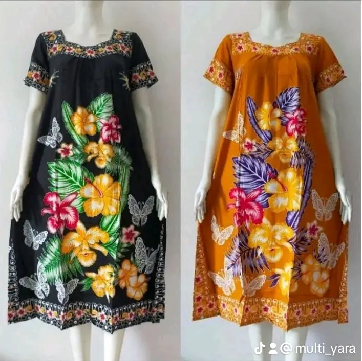 paket 2 pcs daster hengky sikak motif random ld 120