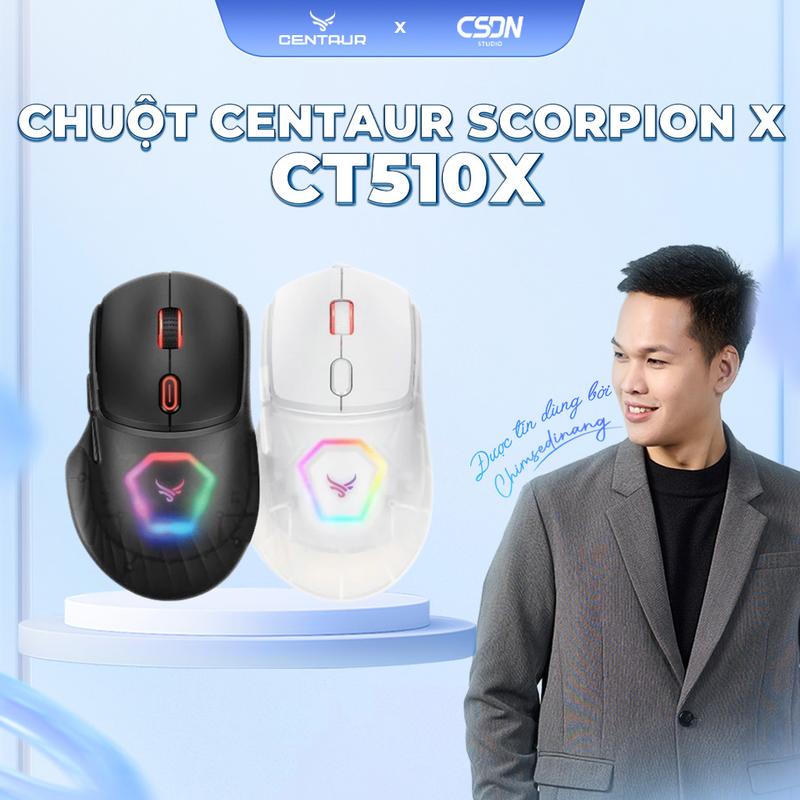 Chuột Gaming CT510X Dây USB Cảm Biến Quang Học 12800 DPI - Centaur Việt Nam ban phim may tinh