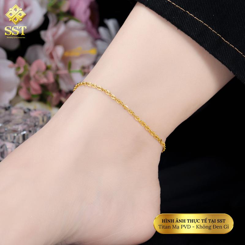  Lắc chân Basic Titan SST Dây xích mảnh khoá tròn Không Gỉ LC95 