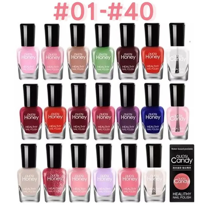 OULISI Magic Peel Off Nail Polish 5ml Water Proof Long Lasting Nail Color ( #1 - #40) Waterbase Manicure Beauty Women