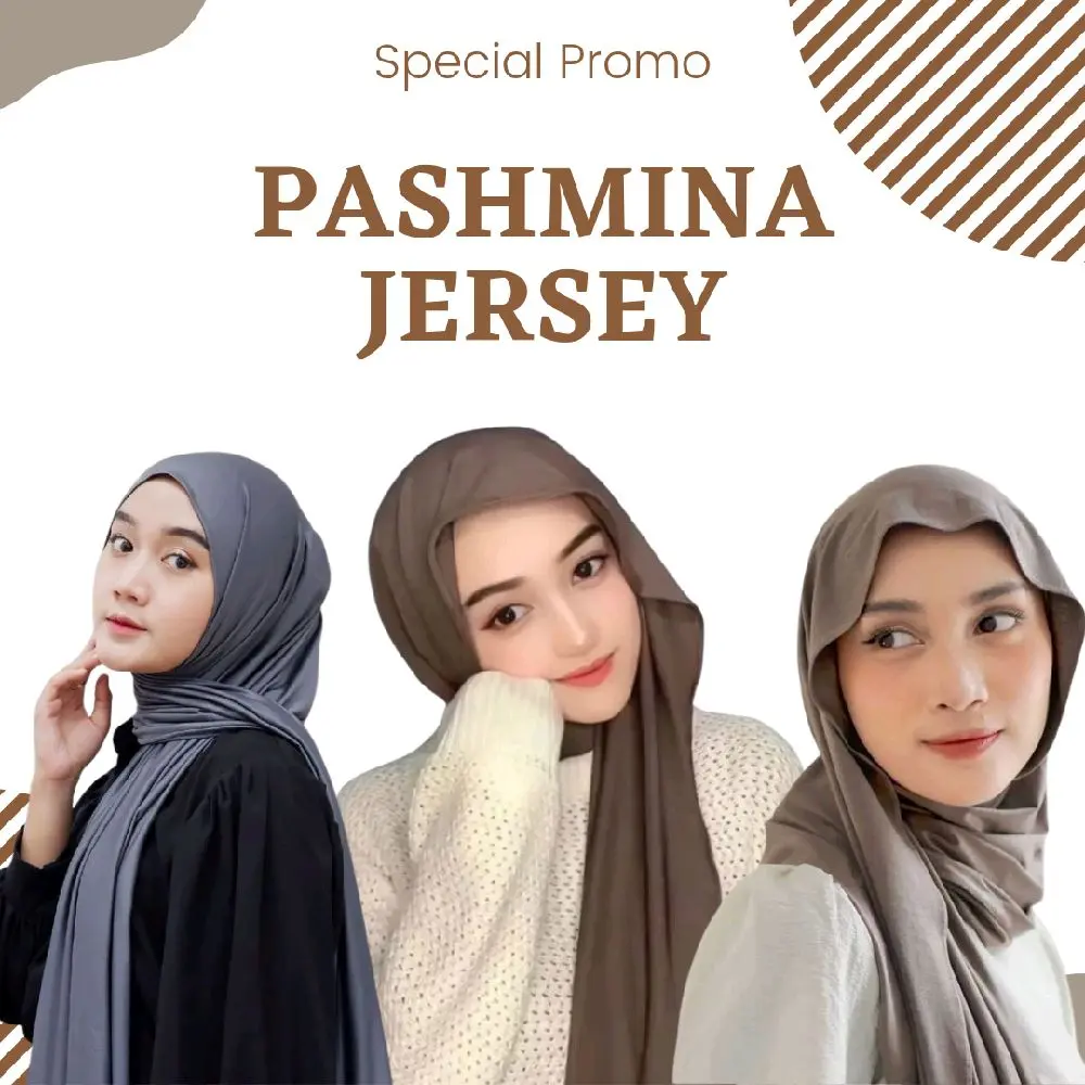 Pashmina Meleyot Bahan Jersey Premium Pashmina Murah Hijab Wanita Kerudung Elegan Outfit Panjang Muslim