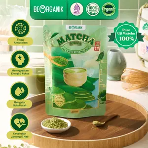 Beorganik POUCH 100gr Pure Matcha Powder - Bubuk Matcha Murni 100% - Tea