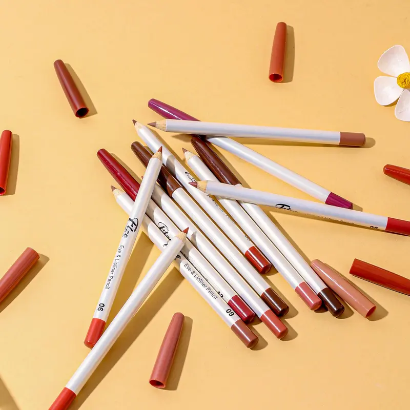 Long Lasting Lip Liner Set, Matte Easy Coloring Lip Liner Pencil, Natural Lip Makeup Tool for Women & Girls, Cosmetic 7