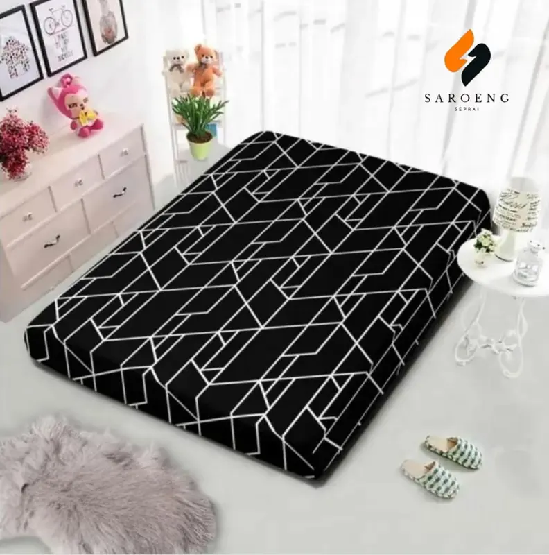 Sarung Kasur Busa Resleting Inoac 180x200 Tebal 20cm Motif Abtrak - Bantal, Guling Lantai 0