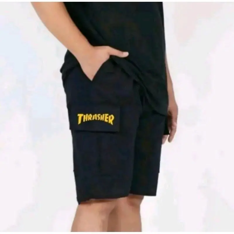 Promo 100 Ribu Dapat 4 Celana Pendek Cargo Casual Pria Shorts Bordir Kantong Tebal Nyaman 4