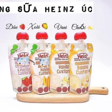 FS TGS HSD T5 6-2026 Combo 3 - 6 gói váng sữa tươi Heinz Úc hương dâu xoài chuối vani 120gr