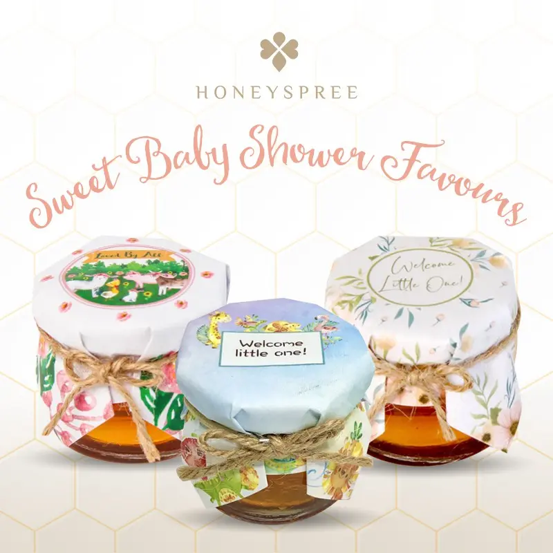HoneySpree Baby Shower Door Gifts Mini Honey Jars  30g