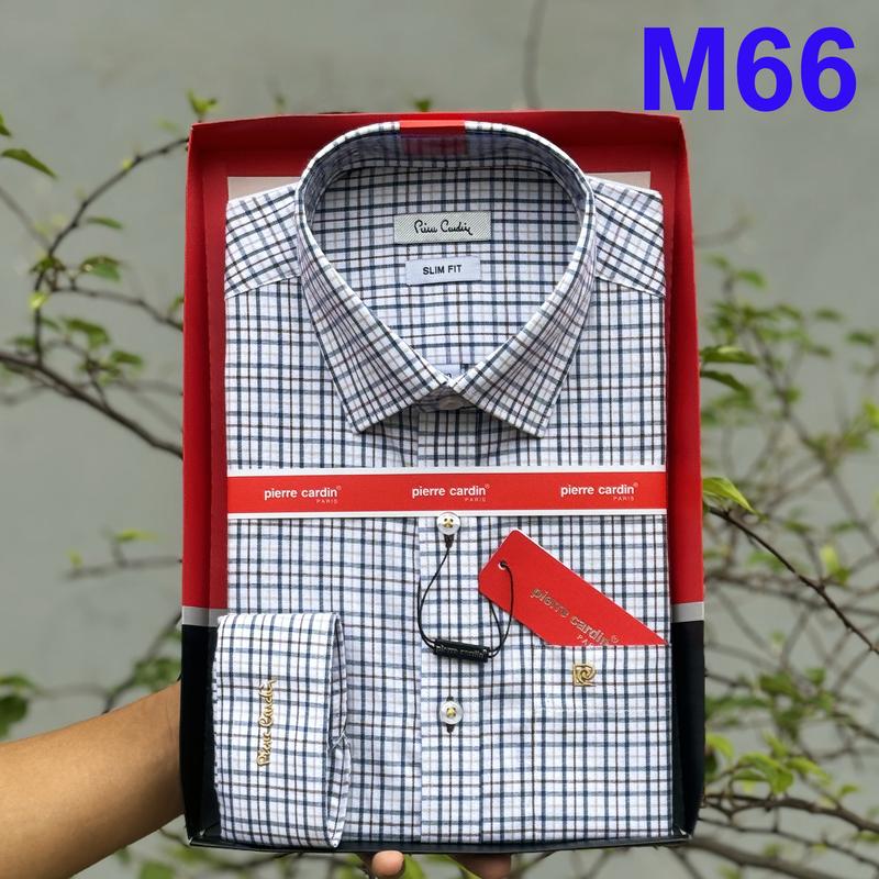  Áo Sơ Mi Nam Pierre Cardin Áo Sơ Mi Nam Dài Tay Kẻ Sọc Xanh Vân Nổi Cúc Khắc Chữ Mẫu Mới 2025 