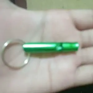 Peluit Ultrasonik Survival Alumunium Alloy Outdoor Gantungan Kunci Wristle Peluit Pelatih Hewan FAEZA_STORE