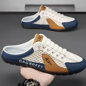 Sepatu Sendal Slip On Pria K48 Sepatu Sandal Casual Sneakers Kekinian Fashion Trendy Shoe 2025 Bisa COD Karet Kasual