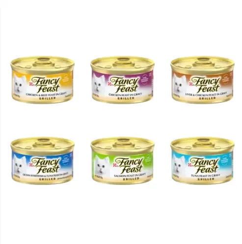 (Bundle of 24 - Mix Flavours) - Technopets Fancy Feast Cat Wet Food Grilled Edition 85g