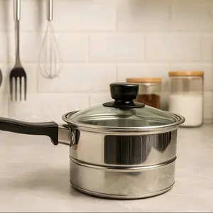 panci rebus/ kukus/stimer multifungsi UK 16 tutup kaca