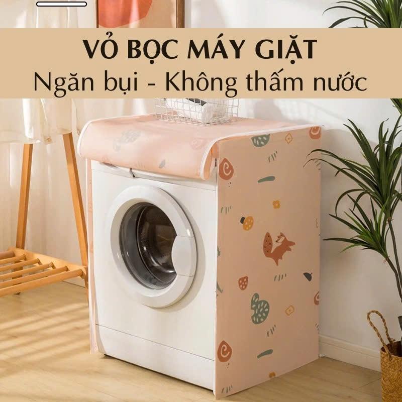 Bọc máy giặt đủ kích thước hoa văn siêu dễ thương Trùm máy giặt chống bám bụi…