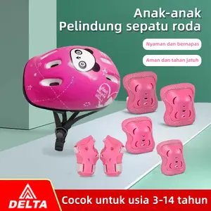 【DELTA】Perlengkapan Sepatu Roda Anak-Anak  Outdoor  Mengendarai Skateboard Set helm dan bantalan lutut