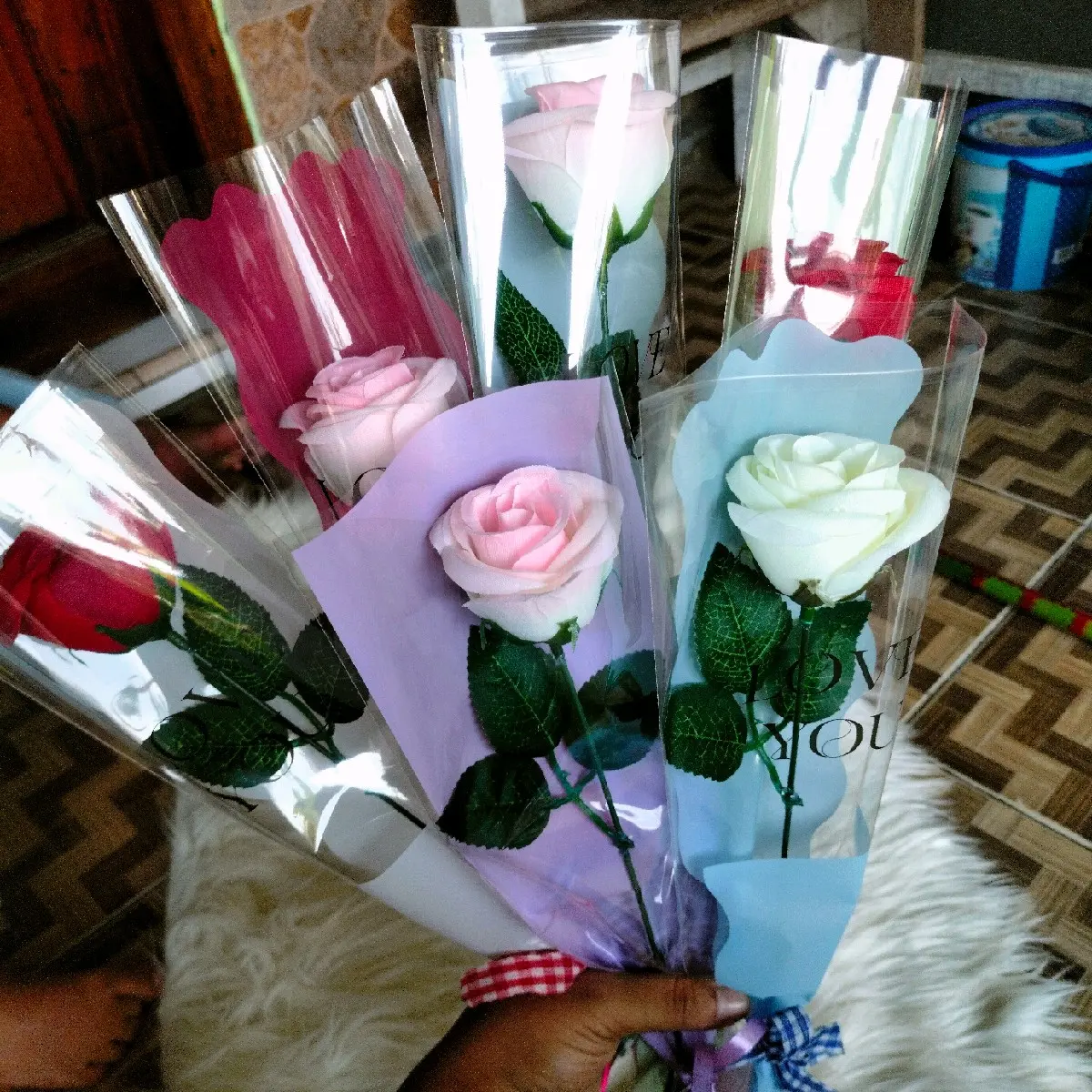 Single Rose wrapping plastik TERMURAH
