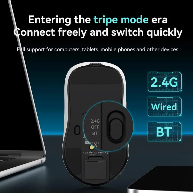 Ajazz AJ159P MC / AJ-159P MC / AJ159 NL / AJ-159 NL Apex PAW-3950 Wireless Gaming Mouse Lightweight With Docking 6