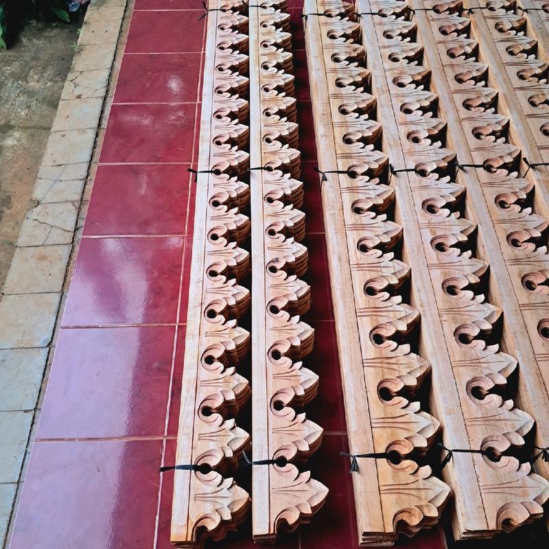 Lisplang cemara 15cm kayu mahoni 2