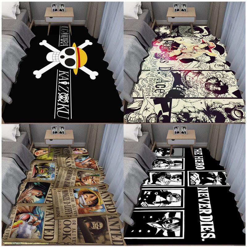 Product Introduction of One Piece bedroom girl, dirt resistant bedside room, carpet, living room, internet famous One Piece Luffy, home use, water absorption and anti slip 0