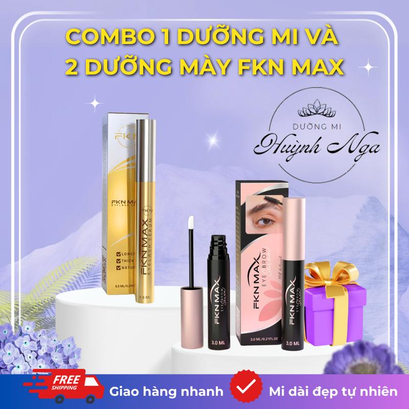 Combo 1 Dưỡng Mi và 2 Dưỡng Mày FKN Max – Chăm sóc trọn bộ, giúp hàng mi & lông mày trông khỏe, dày & óng mượt