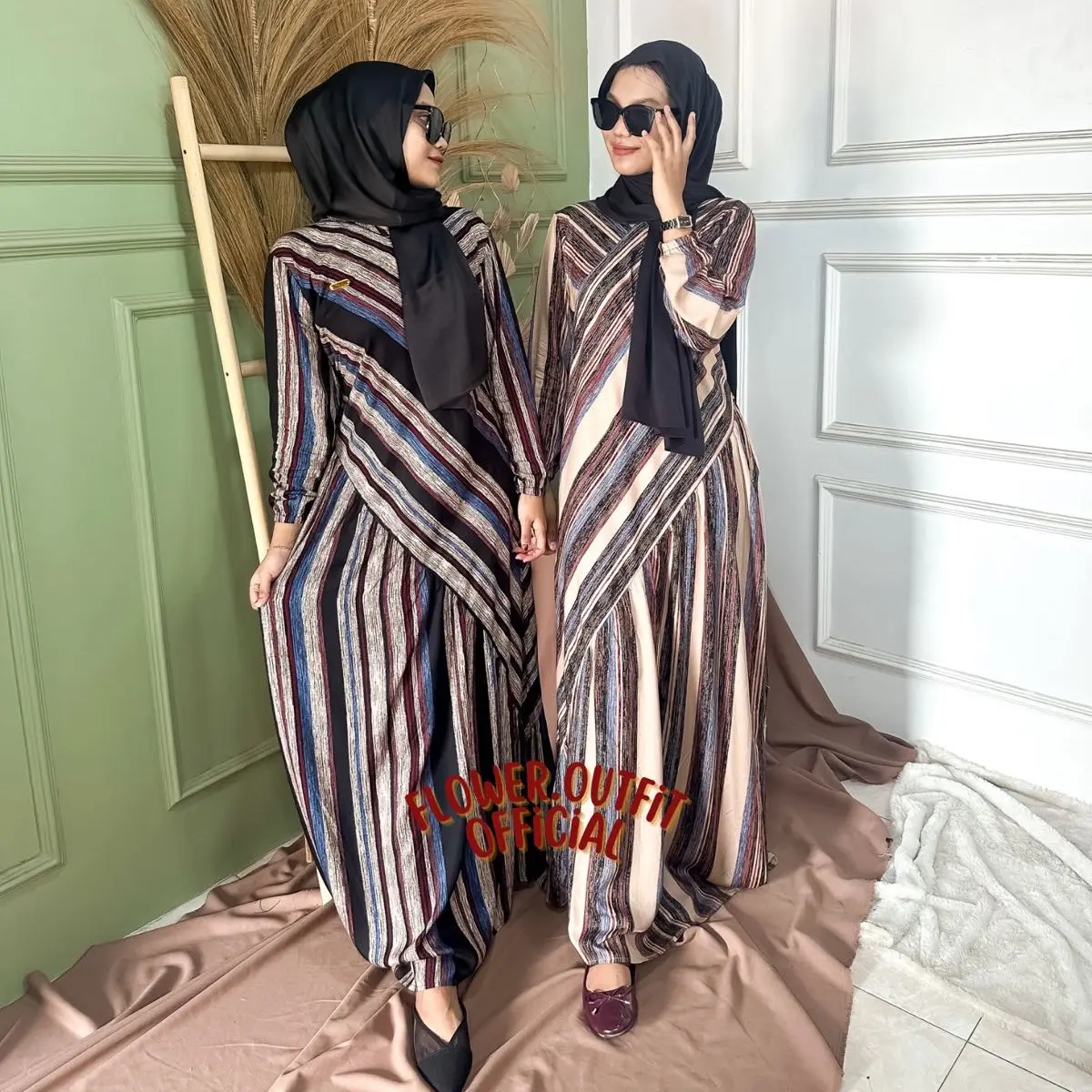 GAMIS ALIYA RAYON PREMIUM Dress Wanita Muslim Mewah Motif