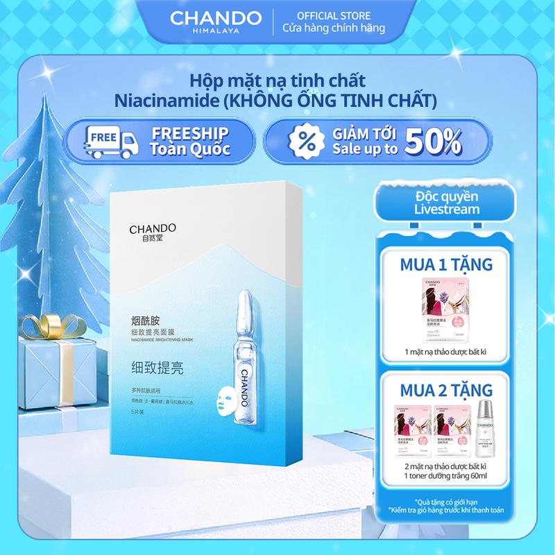   EX - NGÂN HỨA  HỘP MẶT NẠ TINH CHẤT NIACINAMIDE 26ML CHANDO HIMALAYA HÀNG CHÍNH HÃNG  KHÔNG KÈM ỐNG SERUM  