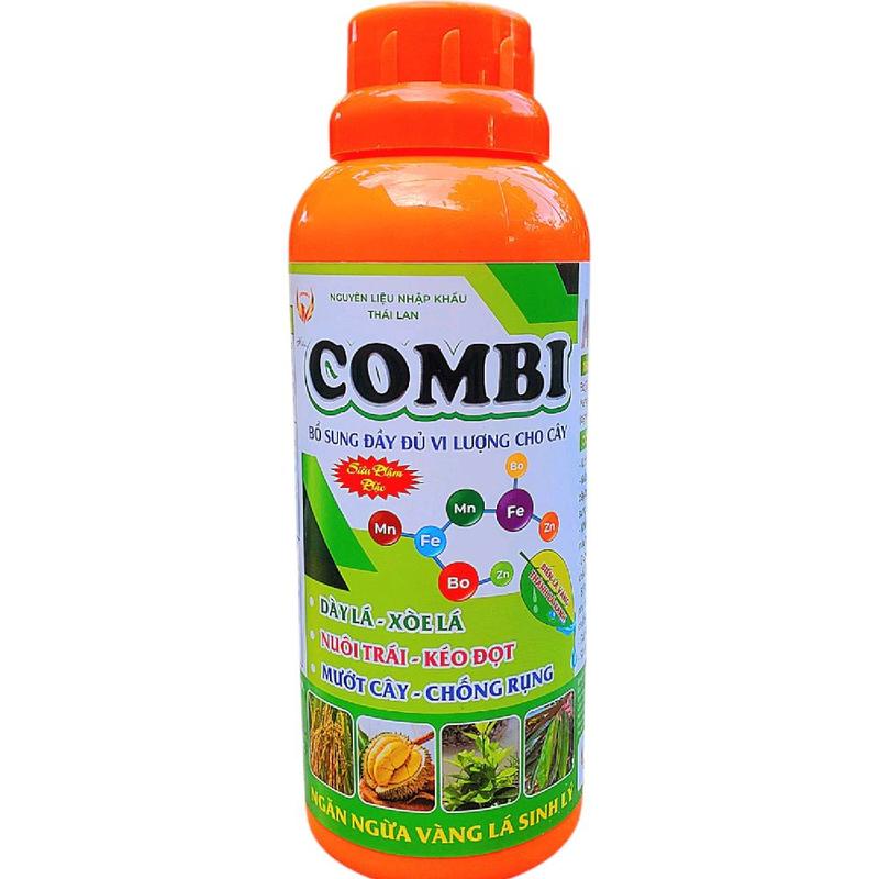  COMBI XANH LÁ  DÀY LÁ CHAI 500ML SỬ DỤNG 400 LÍT NƯỚC Phân bón Trung Vi Lượng 