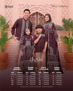 Keke Sarimbit Keke Terbaru 2026 Qazmir Series Maroon Gamis Dewasa & Koko Anak Busui Friendly Bahan Adem Halus Sarimbit Keluarga Keke Qazmir Series