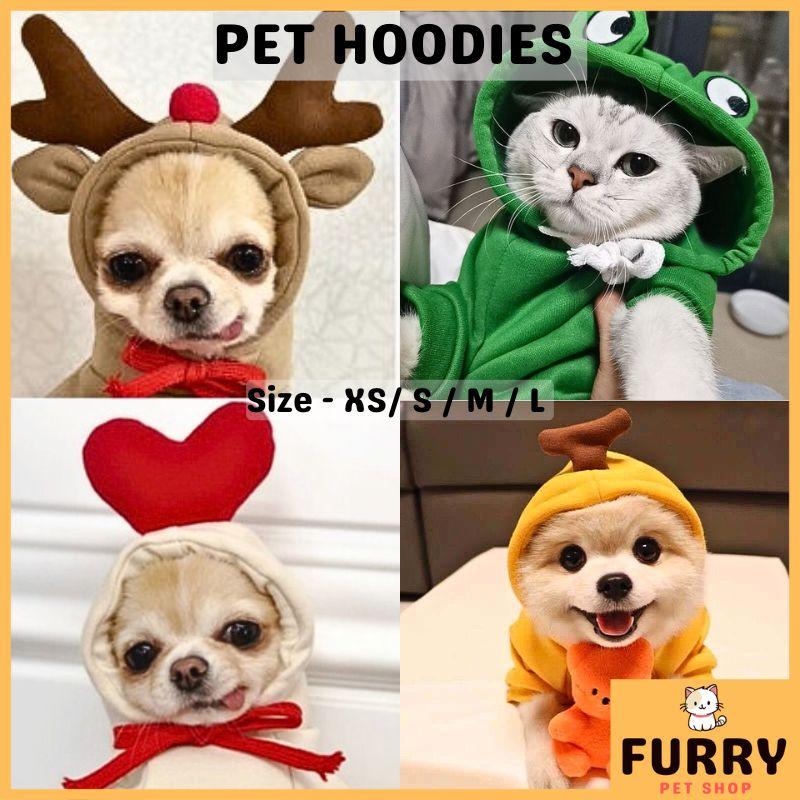 Cat Clothes Dog Pet Shirt Hoodie Pouch Kitten Baju Kucing Topi Comel 1