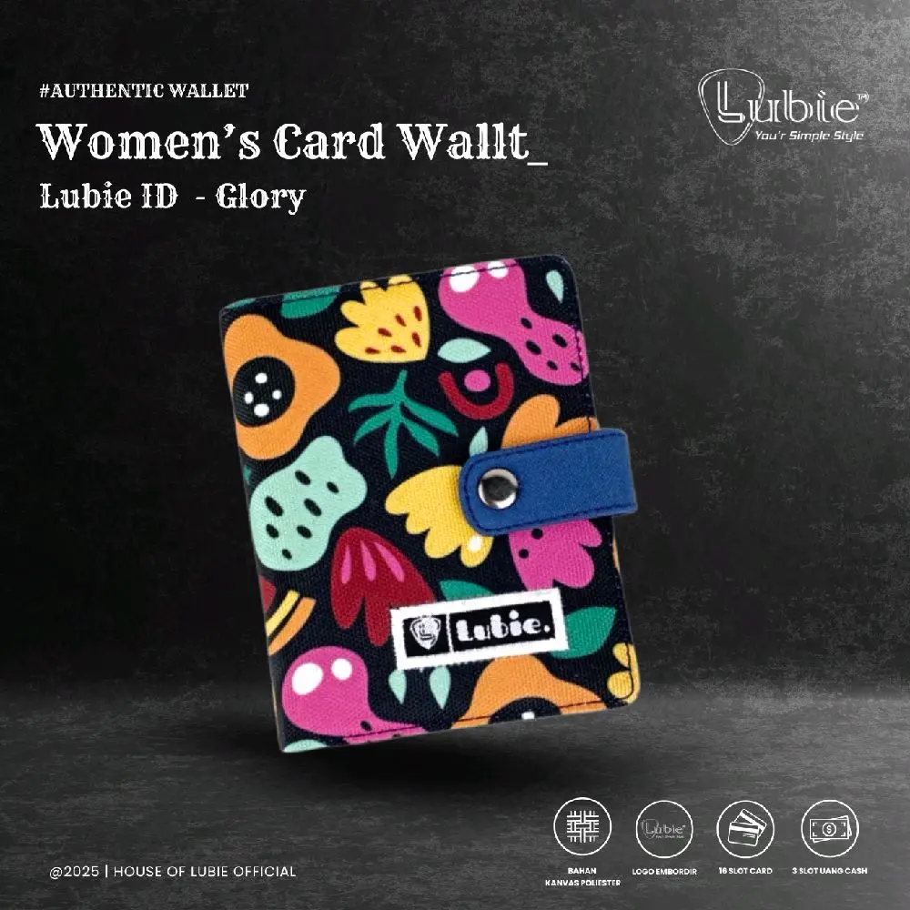 LUBIE Dompet Cewek dompet kanvas bahan premium |  Dompet Kartu Viral | Glory Wanita
