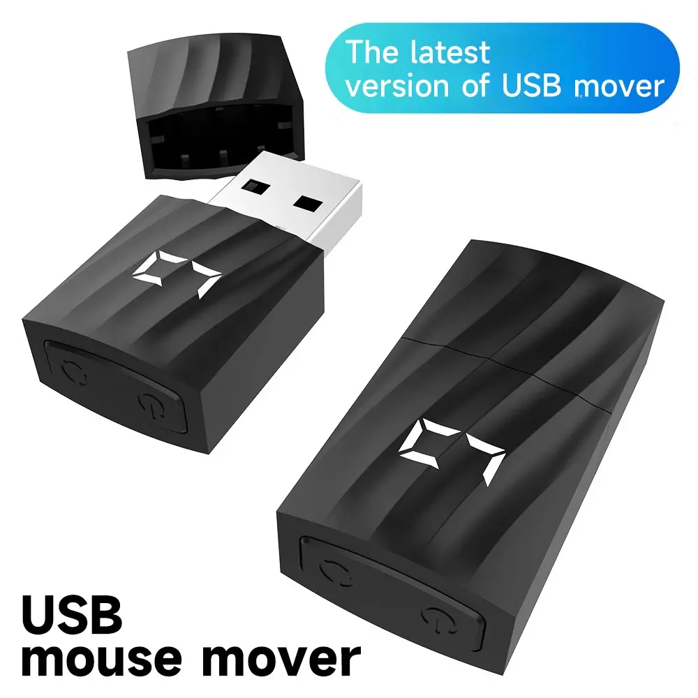 Mouse Jiggler Undetectable USB Mouse Mover Switch Button Digital Display Automatic Mouse Shaker Simulator Driver-Free 3 Mode with Digital Display for PC Laptop Code Running Rendering