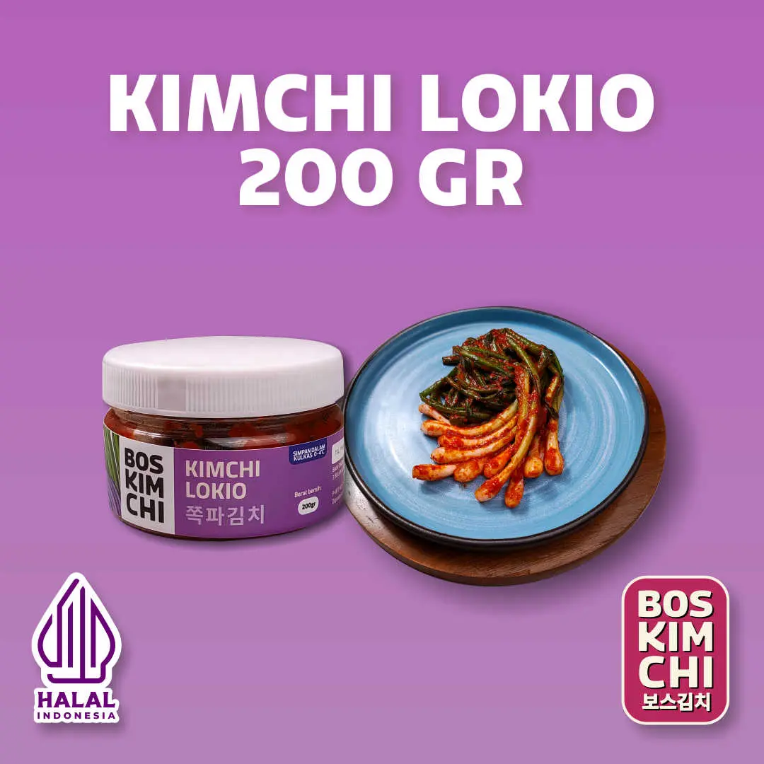Kimchi Lokio 200 gr Kemasan Jar Toples / Plastik Vakum | Boskimchi | Jjokpa Kimchi