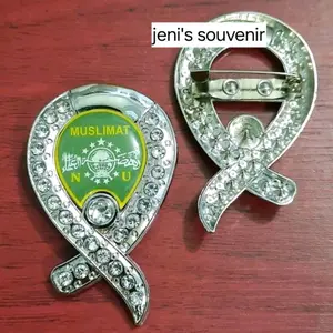 Pin muslimat Nu silver model pita - pin muslimat nu silver Elegan