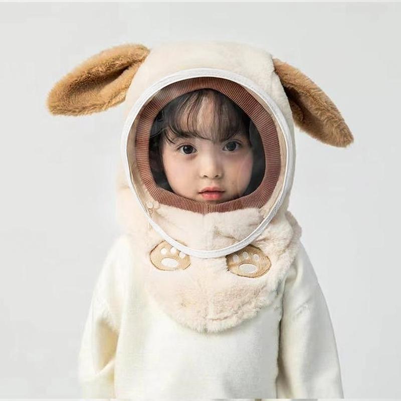 Product Introduction of Windproof Winter Warm Ear Protection Hat Thick Face Cover Hat Cute Rabbit Ear Cap For Boys And Girls 22