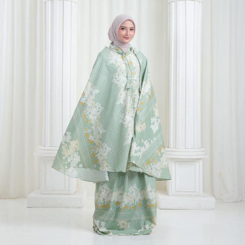 Mukena Travel Dewasa Resleting 2in1 Katun Motif Premium 7