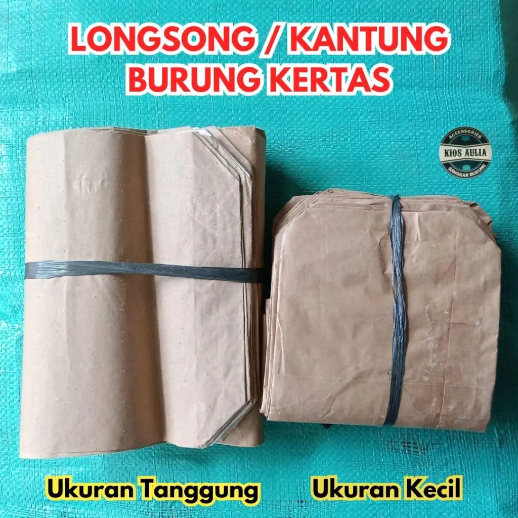 Kantong tempat bawa burung kertas semen bungkus burung isi 40 lembar