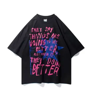 Based On Money - Baju Kaos Boxy Fit Oversize Distro Pria Wanita Black Things Are Tee Cotton Combed Print