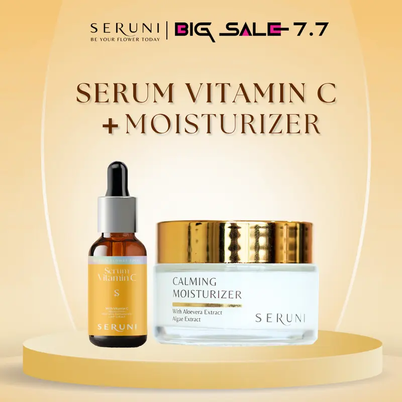 Seruni – Serum Vitamin C + Moisturizer – Membantu Membersihkan Wajah & Membantu Mencerahkan Wajah – [2 Pcs] Extract Kerutan 0