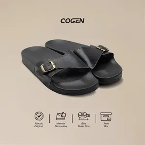 Sendal Slop Wanita Cogen Rubber Sandal Selop Cewek Aruna Series - Aruna Black