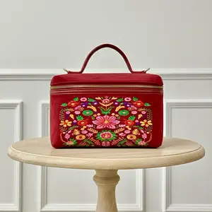 Tas Bludru Bordir Bunga Selempang Wanita