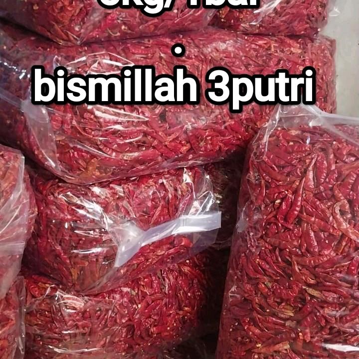 (3KG) CABE RAWIT TEJA KERING MURAH Alami Pedas Spices  Cabai 6