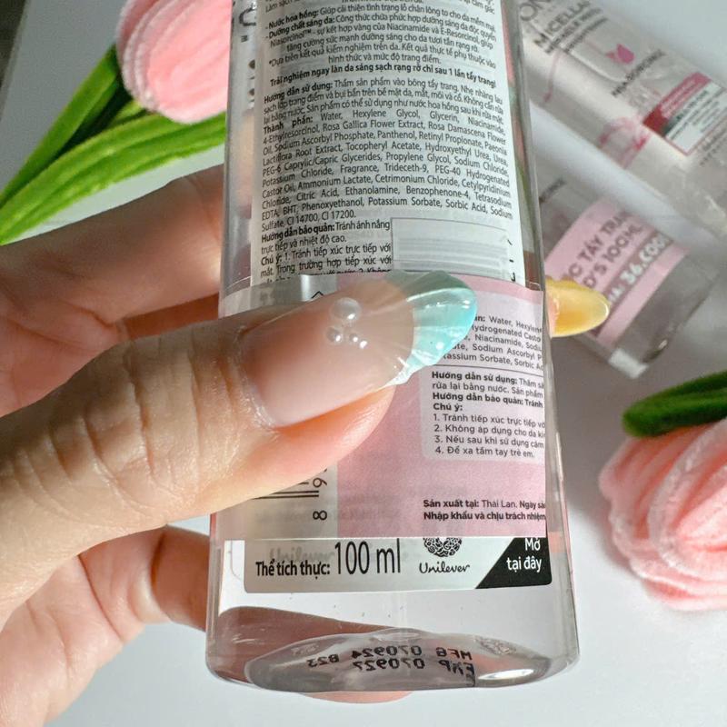 combo 3 chai nước tẩy trang sáng da P ond's size MINI 100ml 1