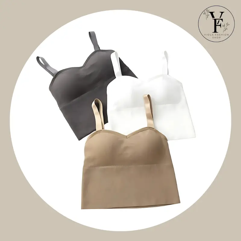 VFS BR422 TankTop BH Wanita atasan cewek Bra Spandex Crop Singlet Dewasa Rompi Panjang Sport Basic Santai 0
