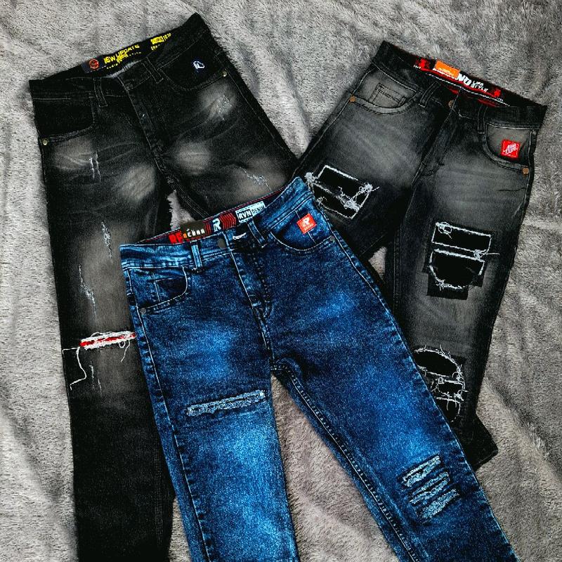 Celana jeans sobek panjang pria keren dewasa slimfit Lembut Nyaman Melar sobekpria Denim Distro Skinny 0
