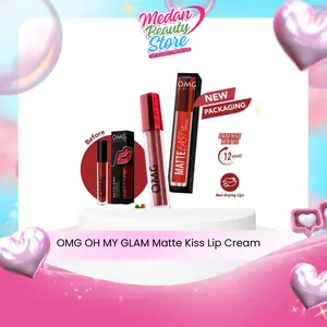 OMG OH MY GLAM Matte Kiss Lip Cream 18 Varian Bibir Creamy Gloss Kering Lipcream Lipstick Wanita Ombre Lipstik
