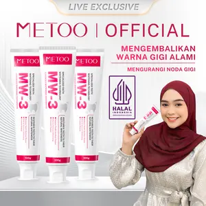 [Live Exclusive] METOO MW-3 Advanced Whitening Tooth Paste 1/2/3pcs - pemutih gigi / Bebas Sensitif / Bebas Karang Gigi / Pasta Gigi Probiotik / Gusi Sensitif / Membersihkan Noda Gigi