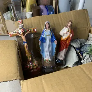 SET DOA KATOLIK 10 CM/ PAKET DOA KATOLIK UKURAN MINI / SALIB DUDUK / PATUNG YESUS / PATUNG MARIA / PERALATAN DOA