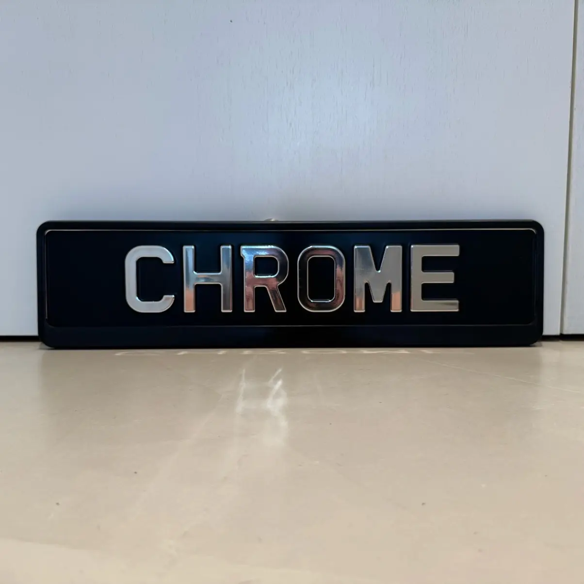 Aluminum Emboss Plate Chrome Finish