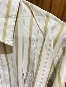 Product Review of Wispie Girl Boss Fitted Shirt | Kemeja kerja wanita fit garis stripe karet Lembut pink hijau biru from l**f 3