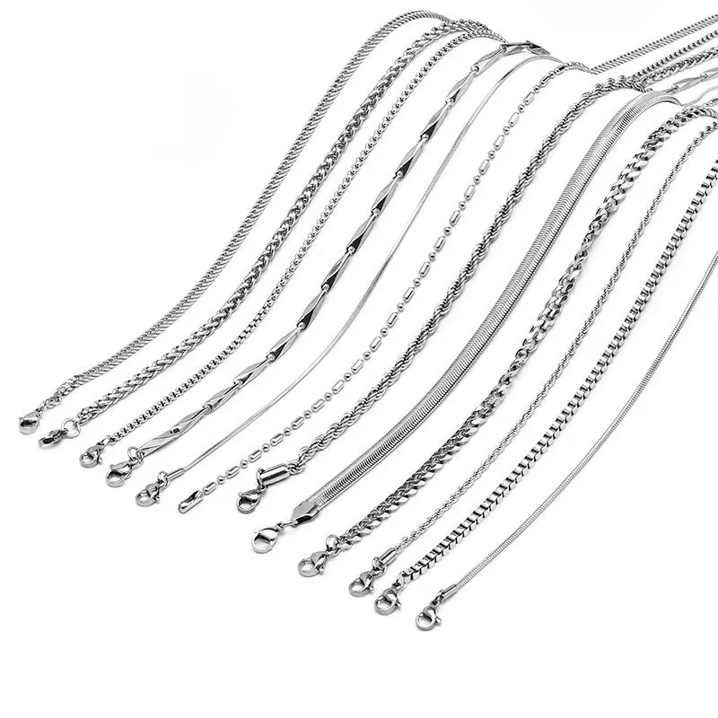 Stainless Steel Sweater Chain Necklaces for Women Girls Wedding Party Non Allergic Choker Jewelry