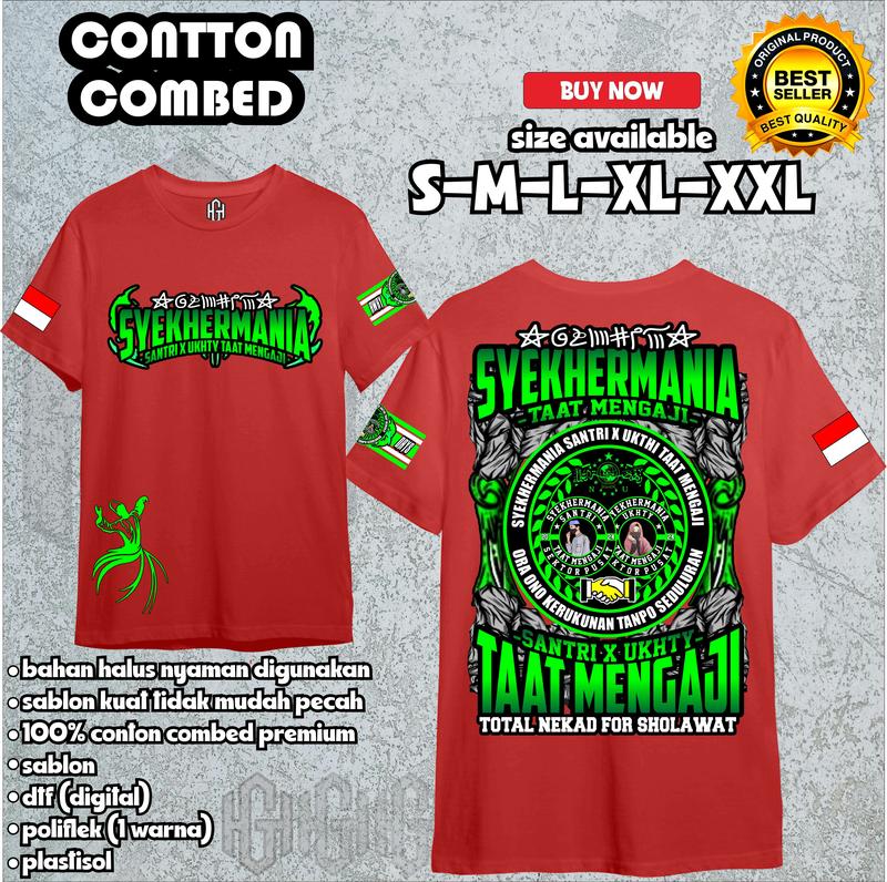 kaos anak SYEKHERMANIA edisi santri taat special edition prmium high quality best seller 5
